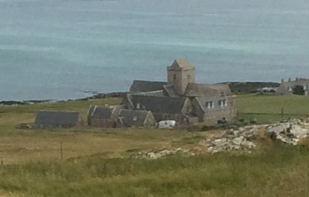 the rebuilt Iona Abbey from Dun I