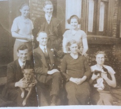 The Lawrie family about 1939 - ida clarence jean john jf lh and helen