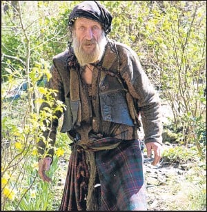 Magi McGlyn, Balquhidder hermit, image from DC Thomson, Dundee Courier, 28/4/2014